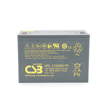 Акумуляторна батарея CSB HRL12330W, 12 V 100 Ah (308.7х168х210.6(220), 29.6 kg, фото 4