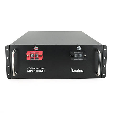 Літій-залізо-фосфатний акумулятор Merlion LiFePO4 48V 100AH для Solar, BMS-100A, (482х396х132), 5000 циклів Q1, фото 3