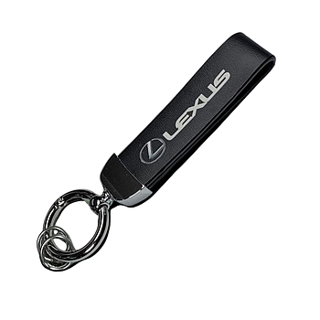 Брелок автомобільний з карабіном Lexus, екошкіра та метал