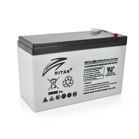 Акумуляторна батарея AGM RITAR HR1228W, Gray Case, 12 V 7.0 Ah ( 151 х 65 х 94 (100) 2.17kg Q10420, фото 1