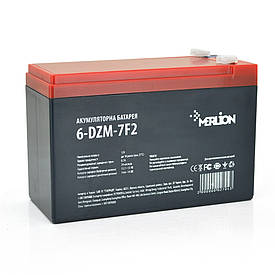 Тягова акумуляторна батарея AGM MERLION 6-DZM-7, 12 V 7 Ah F2, ( 150 x 65 x 95 (100), 2 kg
