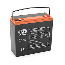 Мотоакумулятор Мотоакумулятор Мото OUTDO 6-DZM-20 GEL (12V 20A)(80 х 78 х 170 )