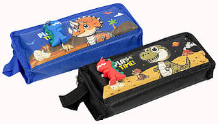 Пенал м'який Dino Play Time 1027 на блискавці з брелоком