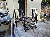 Ганок металевий с кованими перилами 5