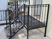 Ганок металевий с кованими перилами 4