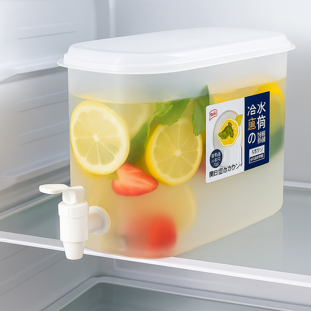 Контейнер для напоїв Контейнер охолоджувач із краном лимонадник пластиковий контейнер із краном, фото 1