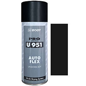 Чорне антигравійне покриття з герметиком у спреї Гравітекс Body U951 Spray Black 400мл