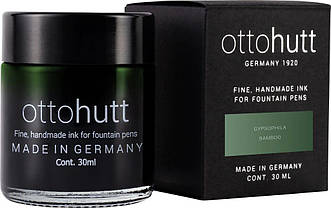 Чорнило Otto Hutt Gypsophilia Bamboo у скляній баночці 30 мл, колір зелений з запахом бамбуку, 949116