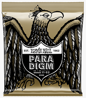 Струны для акустической гитары Ernie Ball 2088 Paradigm Light 80/20 Bronze 11/52