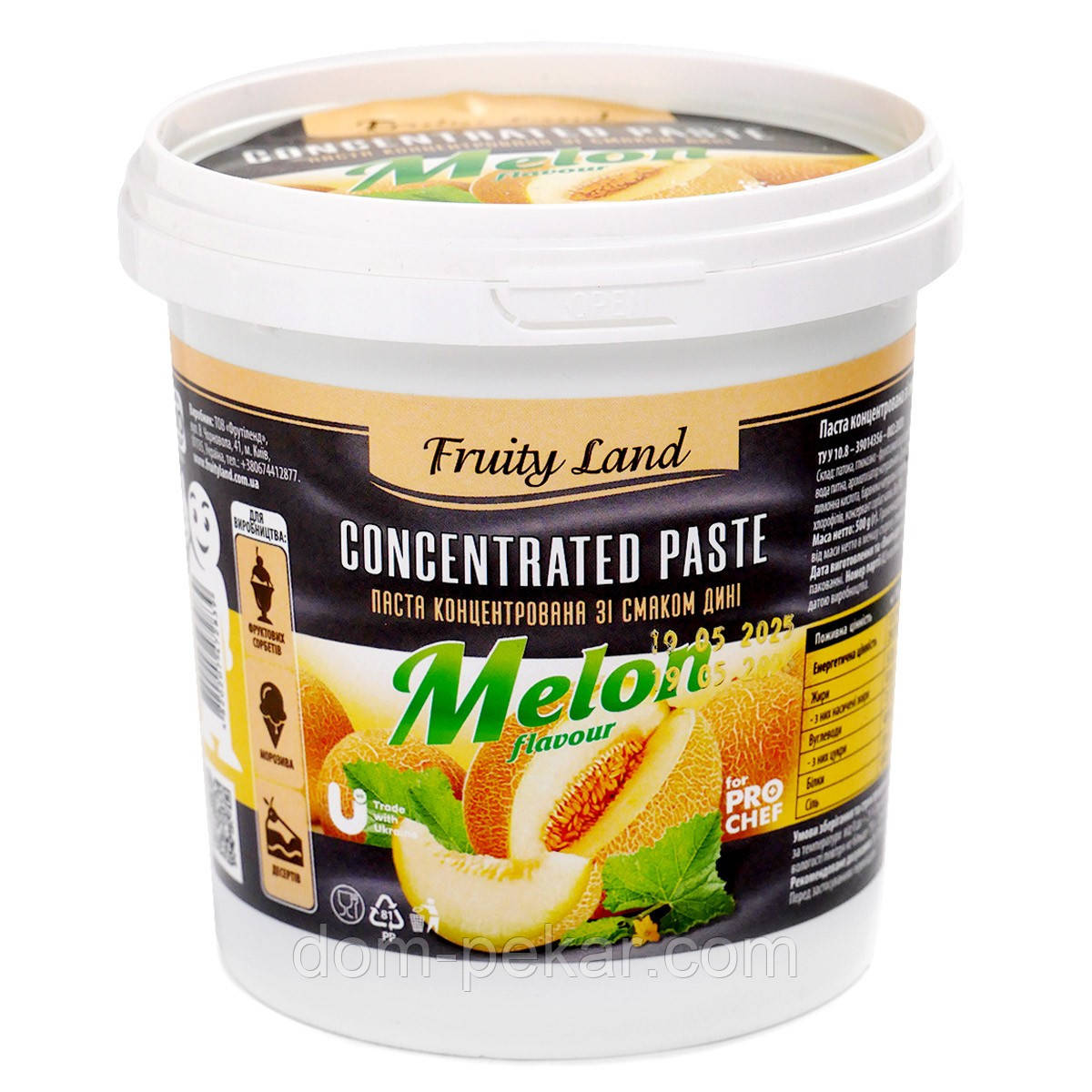 Паста Fruity Land Диня (концентрат 30 г на 1 кг) 500 г