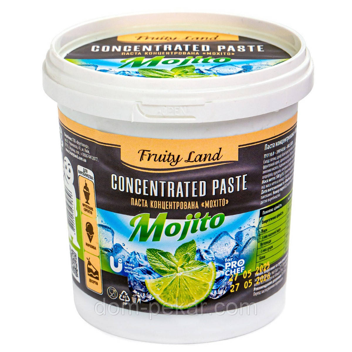 Паста Fruity Land Мохіто (концентрат 30 г на 1 кг) 500 г