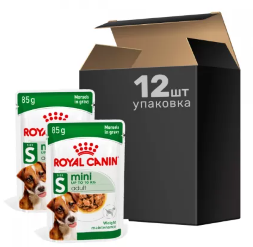 Royal Canin Mini Adult 85г * 12шт паучи для собак мелких пород