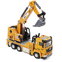 Спецтехніка дитячий екскаватор металопластик 1:40 звук світло рухомі елементи 25*7*12см (TK-40071), фото 2