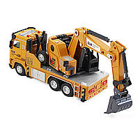 Спецтехніка дитячий екскаватор металопластик 1:40 звук світло рухомі елементи 25*7*12см (TK-40071), фото 3
