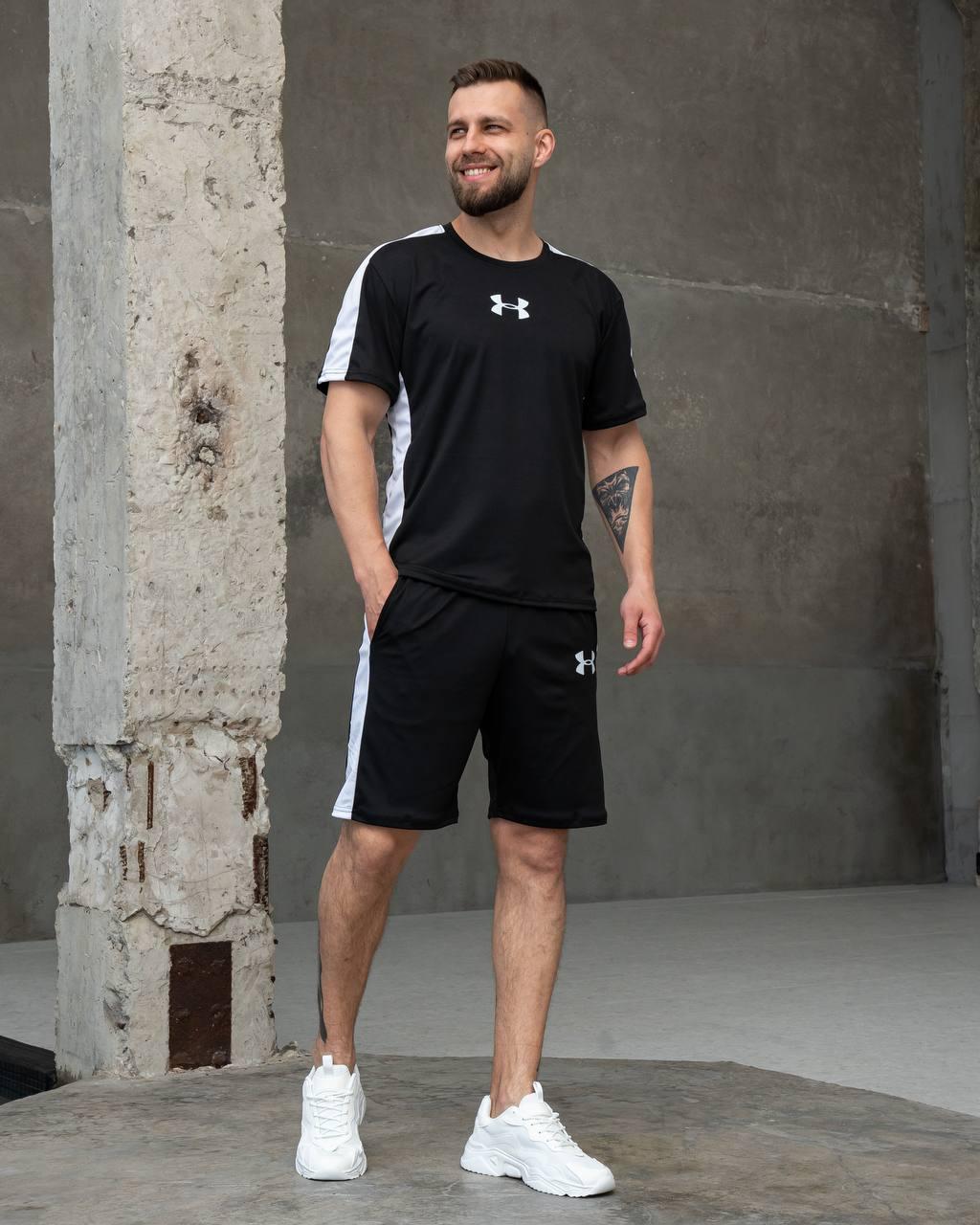 Спортивний літній чоловічий костюм Under Armour (шорти + футболка)