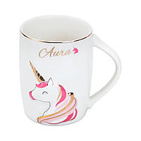 Чашка керамічна з малюнком єдинорога 400 мл Aura HP7187P
