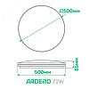 Світлодіодна люстра MONO 72W AL5000-1 ARD біла Ardero 2700-6500К 5040Lm LED світильник з пультом ДУ Ø500х85мм, фото 5