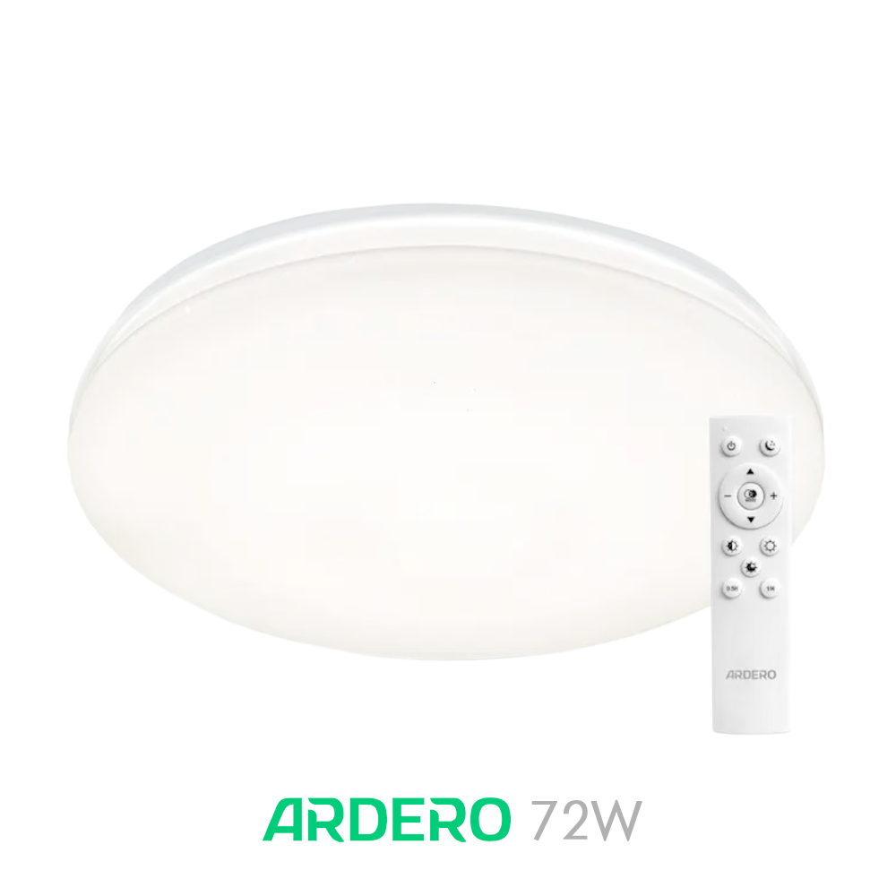 Світлодіодна люстра MONO 72W AL5000-1 ARD біла Ardero 2700-6500К 5040Lm LED світильник з пультом ДУ Ø500х85мм