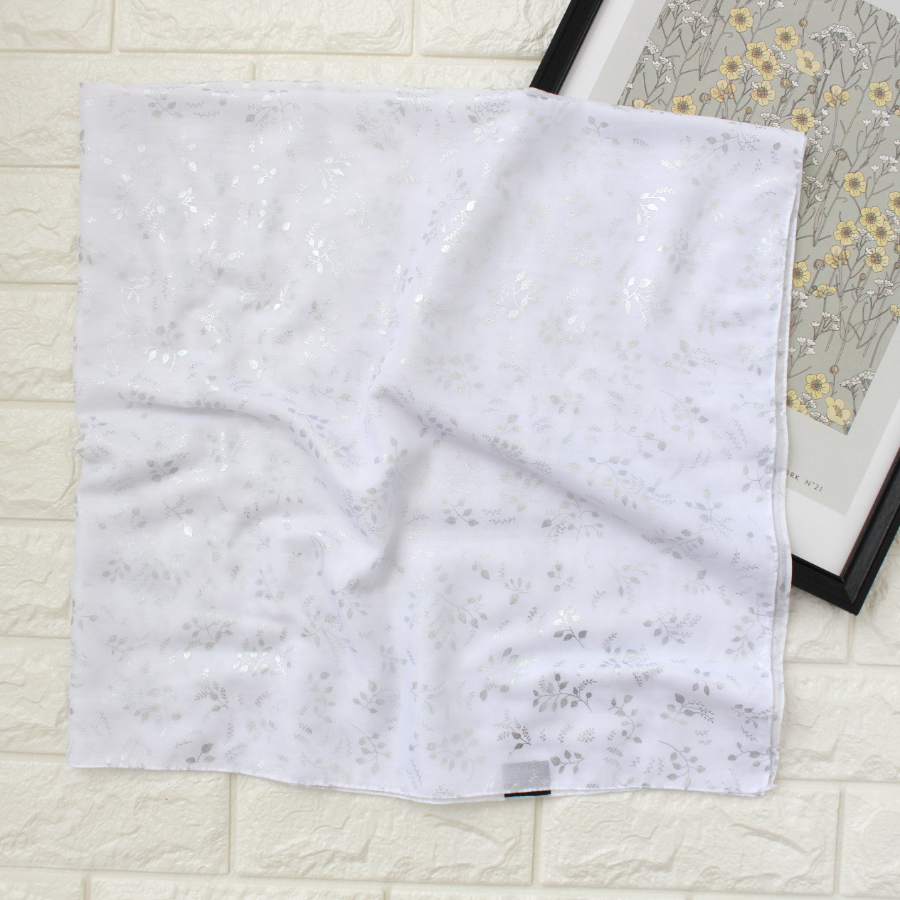 Хустка батистова з напиленням "Тамара" біла 332015, фото 1