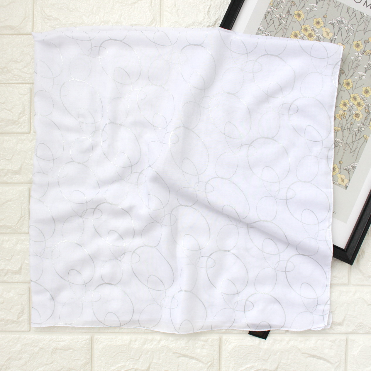 Хустка батистова з напиленням "Тамара" біла 332017, фото 1