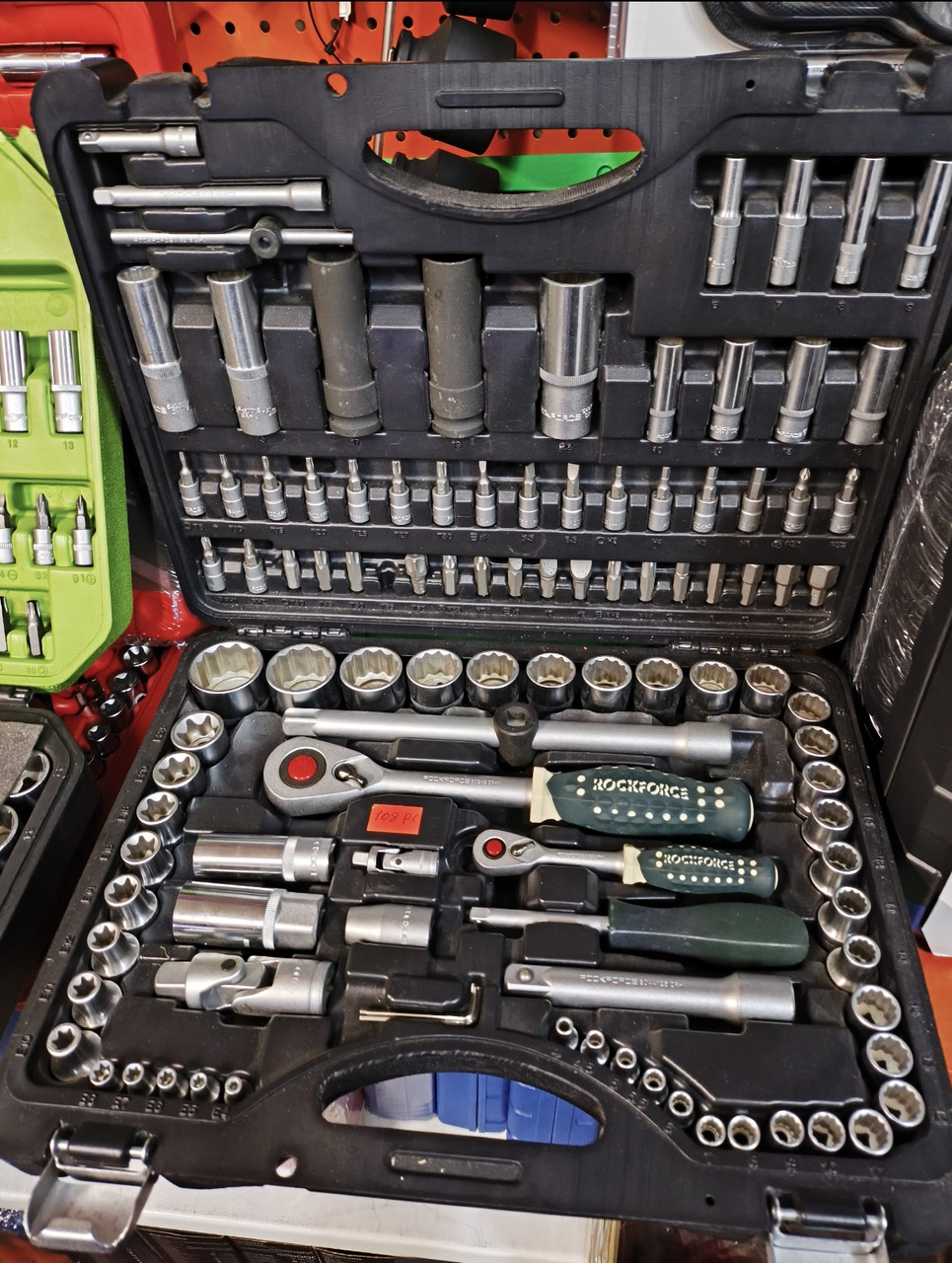 Набор инструментов 108пр.1/2", 1/4"(12гр.)(4-32мм) RF-41082-9 RockFORCE