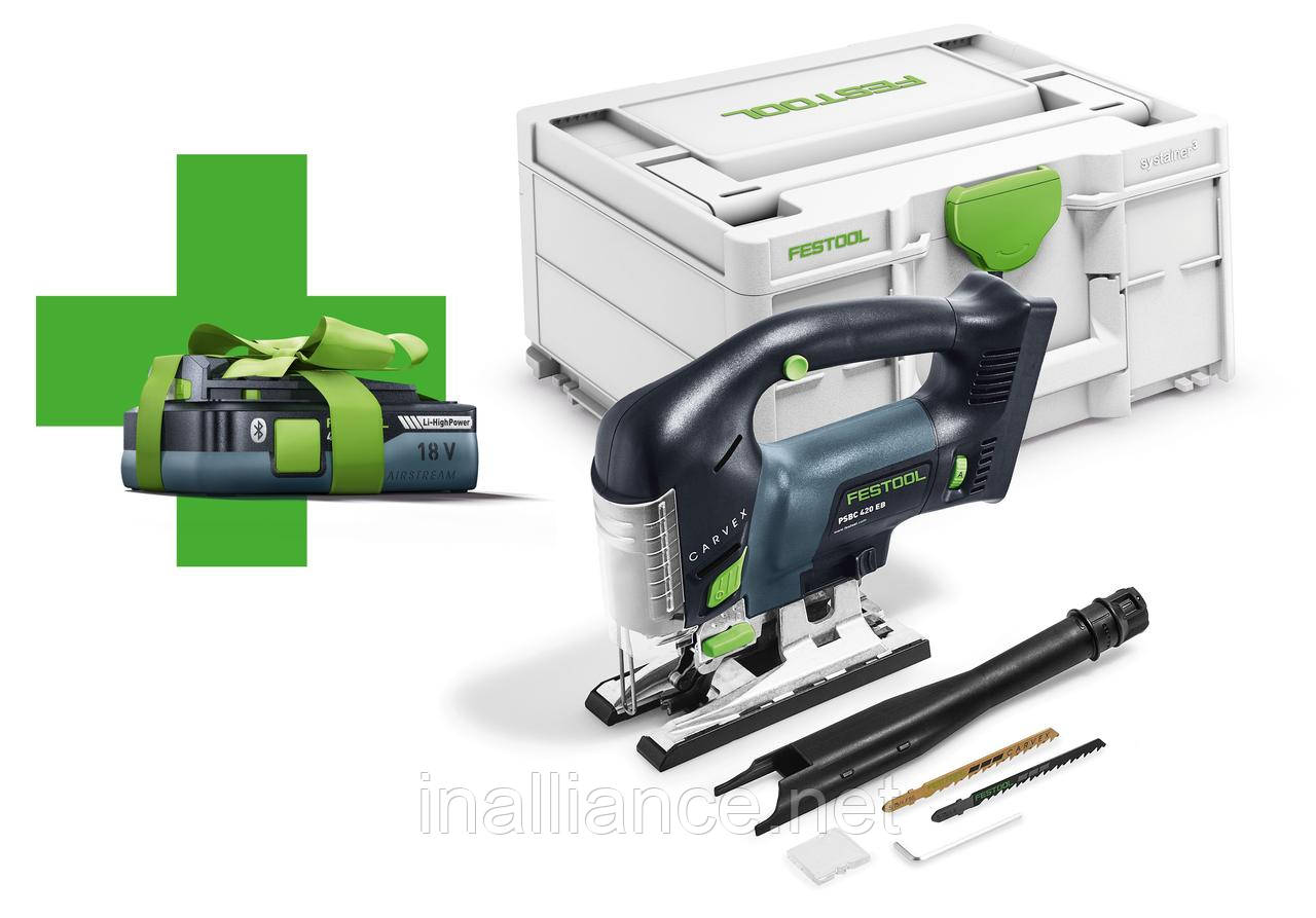 Лобзик маятниковий акумуляторний CARVEX PSBC 420 EB-Basic Festool 576530LE