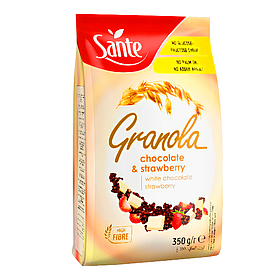Гранола Sante з білим шоколадом та полуницею 350 г