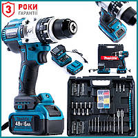 Аккумуляторный ударный шуруповерт Makita DTW458Z (48V, 6Ah) бесщеточный с набором насадок 13 мм