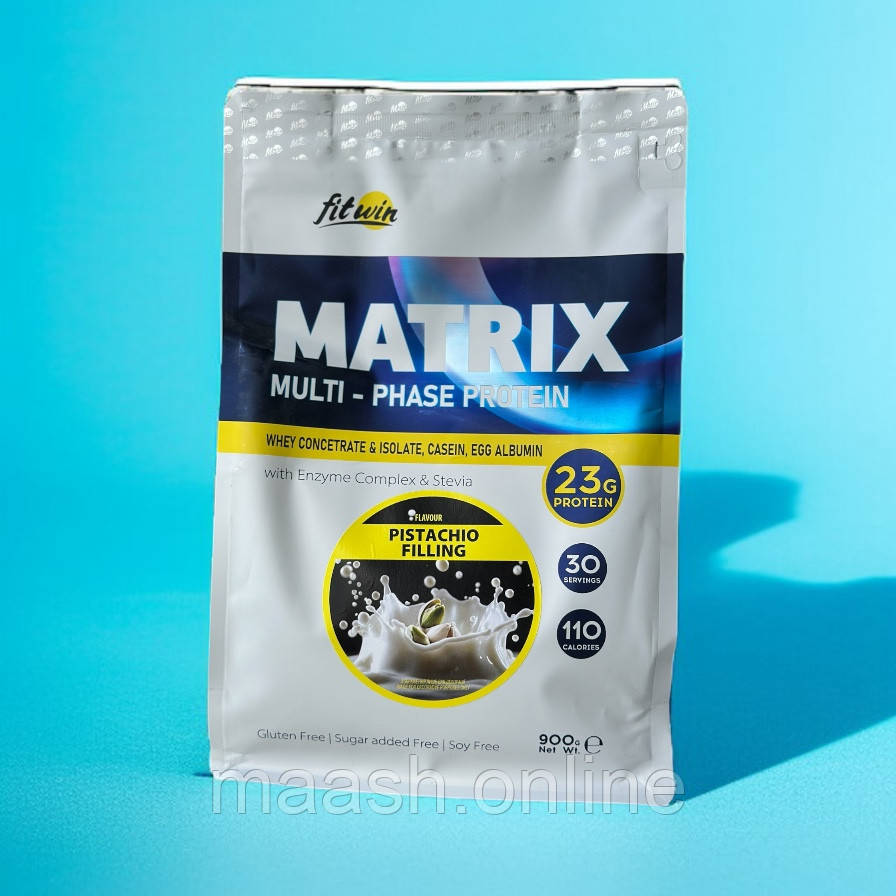 Протеїн Комплексний Matrix Фісташка FitWin Дієтична добавка 900г