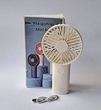 Акумуляторний портативний міні-вентилятор Mini Fan A10-22 білий