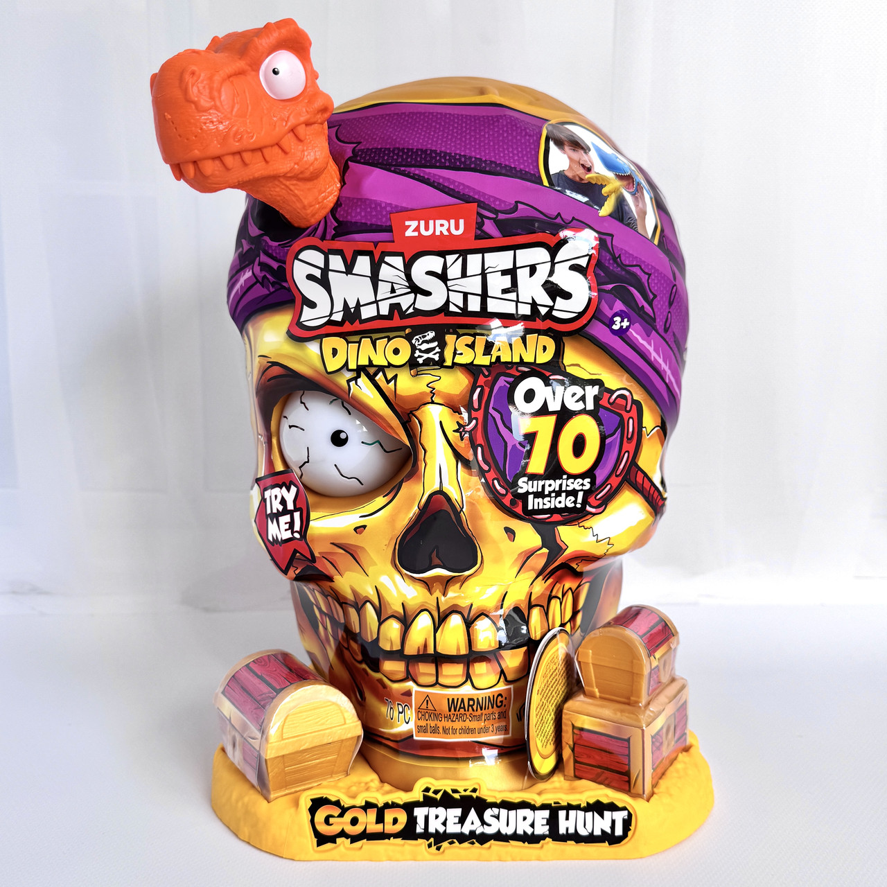 Ігровий набір Череп пірата Smashers Dino island gold Orange skull Zuru 74123A