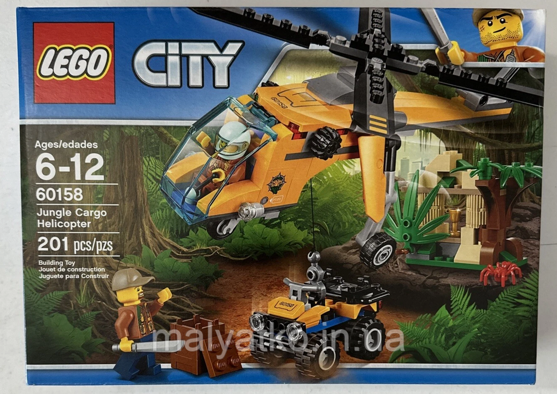 Lego City Джунглі Вантажний вертоліт дослідників джунглів 60158, фото 1