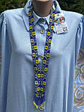 Гердан жіноча прикраса бісер синій ручної роботи, фото 3
