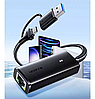 Сетевой адаптер Ugreen USB Type C/USB Type A to RJ45 Gigabit Ethernet Adapter 1000Mbps Black (CM650), фото 7