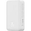Портативний акумулятор павербанк Baseus Magnetic Wireless 20 W 20000 mAh White (PPCX150002), фото 5