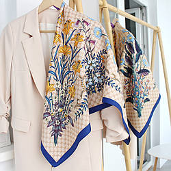 Хустка шовкова "Сандра весна" бежева 208204