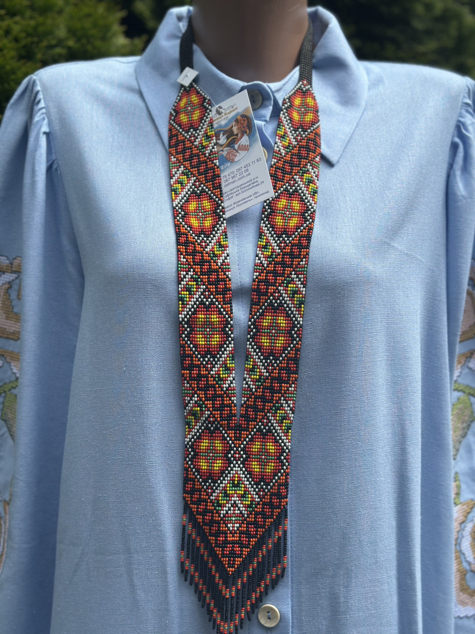 Гердан жіноча прикраса бісер ручної роботи, фото 1