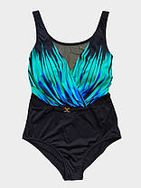 Купальник злитий Sisianna 59559 чорний-бірюзовий 50 52 54 56 58 розмір, фото 5