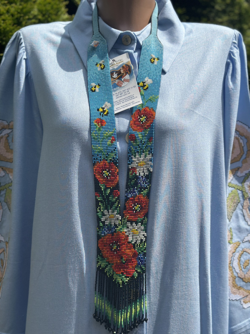 Гердан жіноча прикраса бісер ручної роботи, фото 1