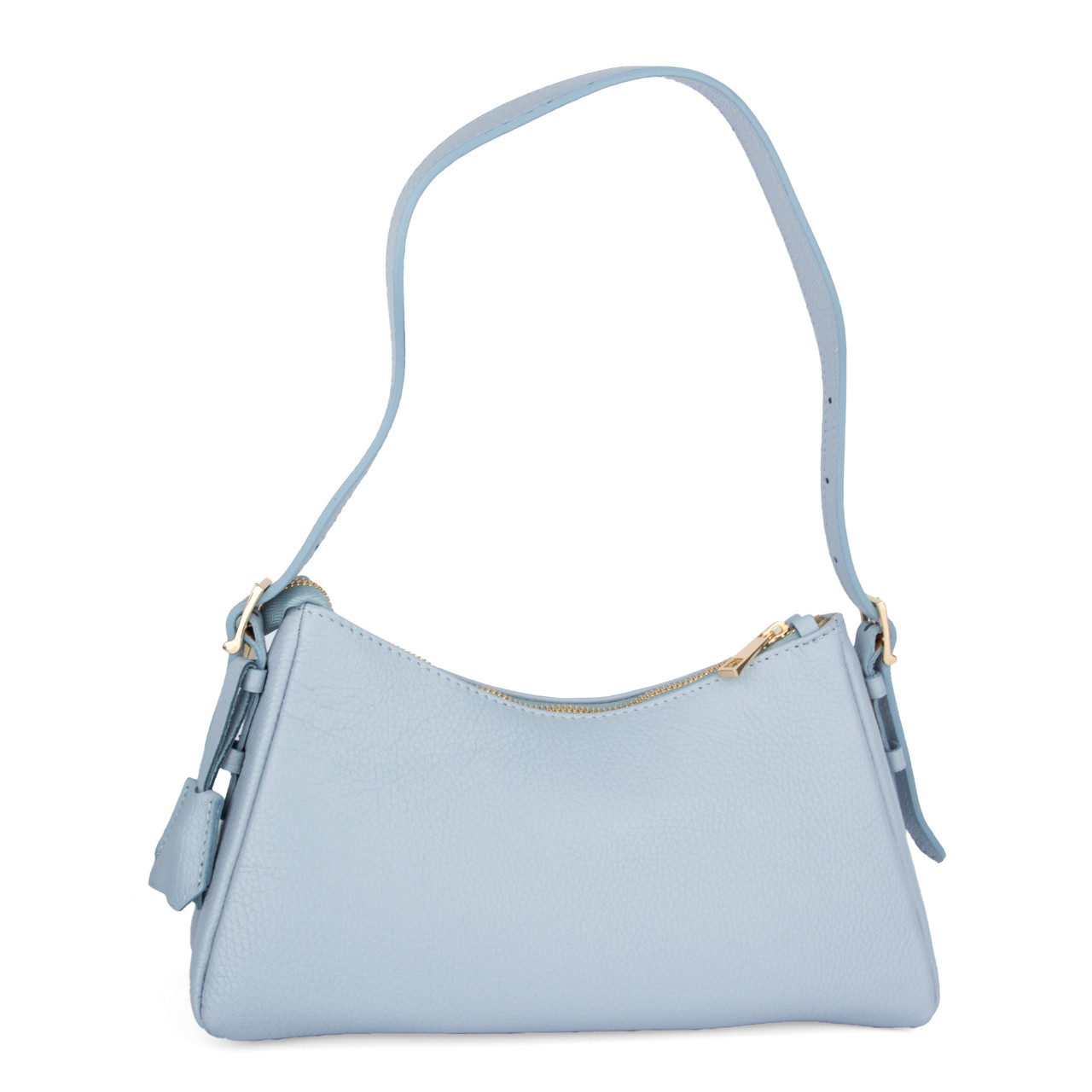 Жіноча шкіряна сумка-багет Virginia Conti 03988 блакитна, фото 1