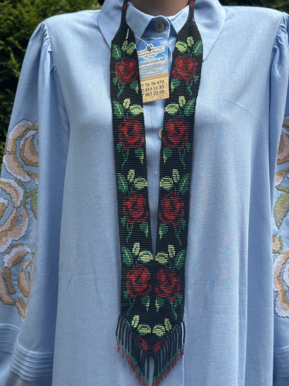 Гердан жіноча прикраса бісер ручної роботи, фото 1