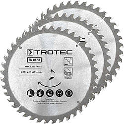 Диск пиляльний Trotec 150х16х2,1 HW40 Wood (3 шт) (6215001321)