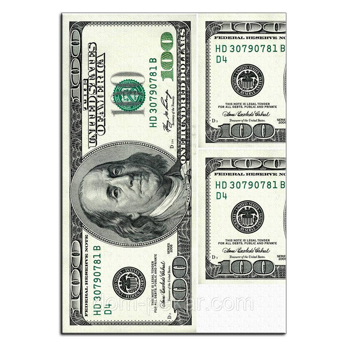 Долар 3 вафельна картинка