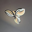 Світлодіодна люстра 70 Вт колір хром з підсвічуванням основи та пультом д/к D-9103/3HR LED 3color dimmer, фото 6