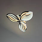 Світлодіодна люстра 70 Вт колір хром з підсвічуванням основи та пультом д/к D-9103/3HR LED 3color dimmer, фото 7