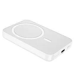 Портативний акумулятор павербанк Power Bank Hoco 5000 mAh 20 W з бездротовою зарядкою White (J109)