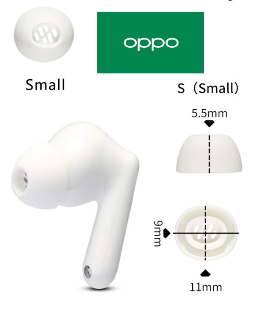Оригінальні амбушури OPPO Enco Buds 2 Enco Buds 3 Enco Air 4 Air 3 Enco X3 Enco Air 2 Pro Размер S Маленькие, фото 1
