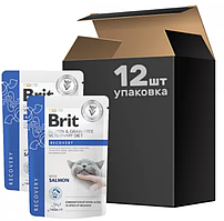 Brit GF VetDiet Gastrointestinal паучі для відновлення харчування та регенерації котів 85гх12шт (лосось)