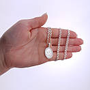 Жіноча срібна цепочка і ладанка-іконка Богородиця. Ланцюжок на шию жіночий Бісмарк 925 проби, фото 3