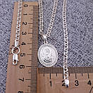 Жіноча срібна цепочка і ладанка-іконка Богородиця. Ланцюжок на шию жіночий Бісмарк 925 проби, фото 5